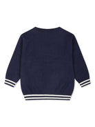 Maglione per neonati Moschino Kids blu con ricamo Teddy Bear - Rubino Kids