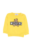 Maglione per neonati Moschino Kids gialli con Teddy ricamato sul davanti - Rubino Kids