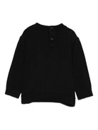 Maglione per neonato Balmain Kids nero con ricamo con logo - Rubino Kids