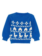 Maglione per neonato Bobo Choses blu con motivo animali da fattoria - Rubino Kids