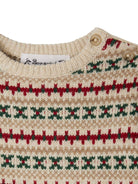 Maglione per neonato Bonpoint beige con motivo Fair Isle - Rubino Kids