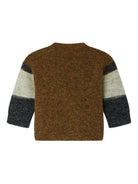 Maglione per neonato Bonpoint multicolor a righe con silhouette animalier - Rubino Kids