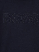 Maglione per neonato BOSS Kidswear blu girocollo con logo ricamato - Rubino Kids