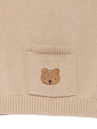 Maglione per neonato Donsje beige con ricamo orso - Rubino Kids