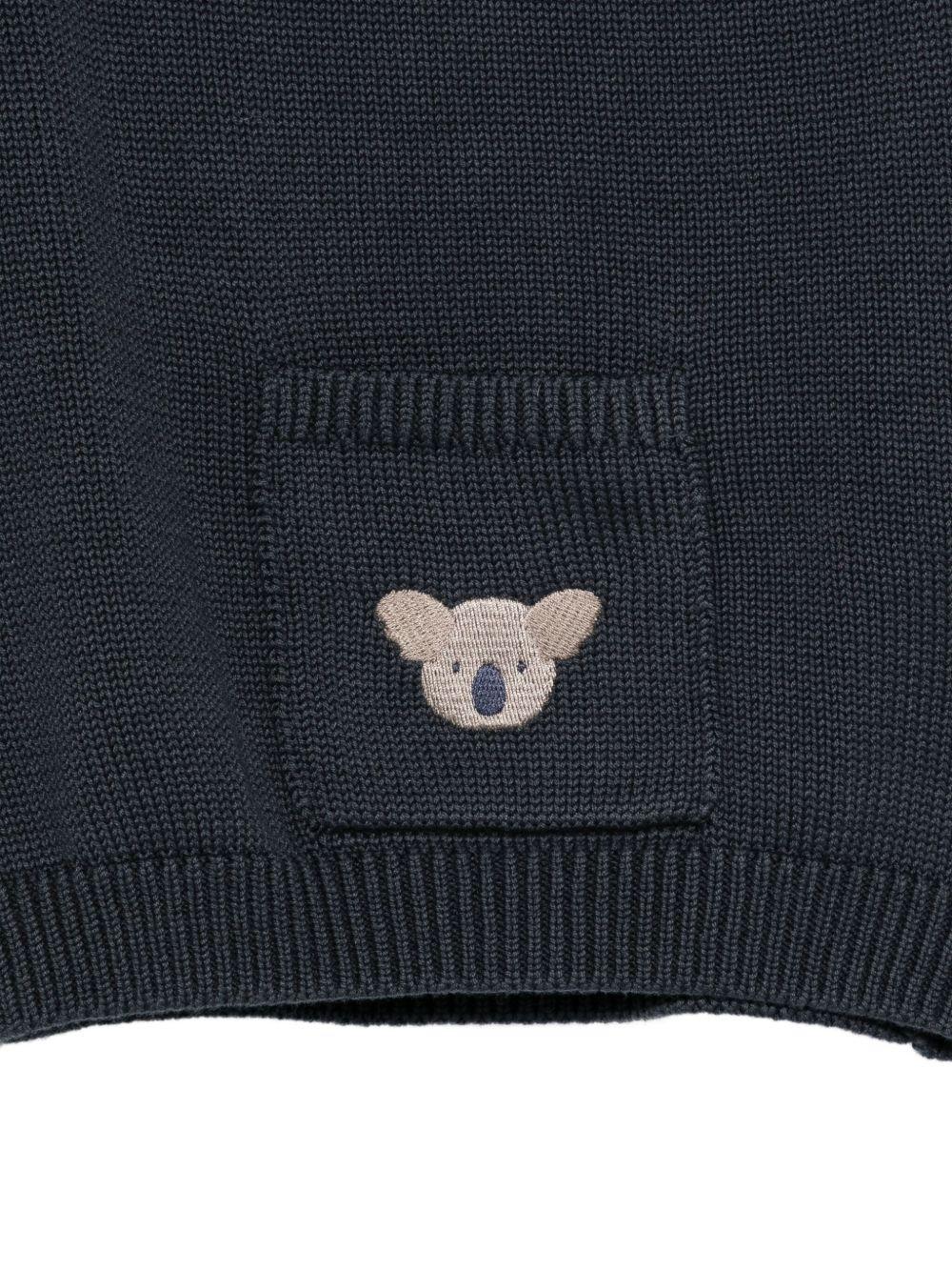 Maglione per neonato Donsje blu con ricamo koala - Rubino Kids