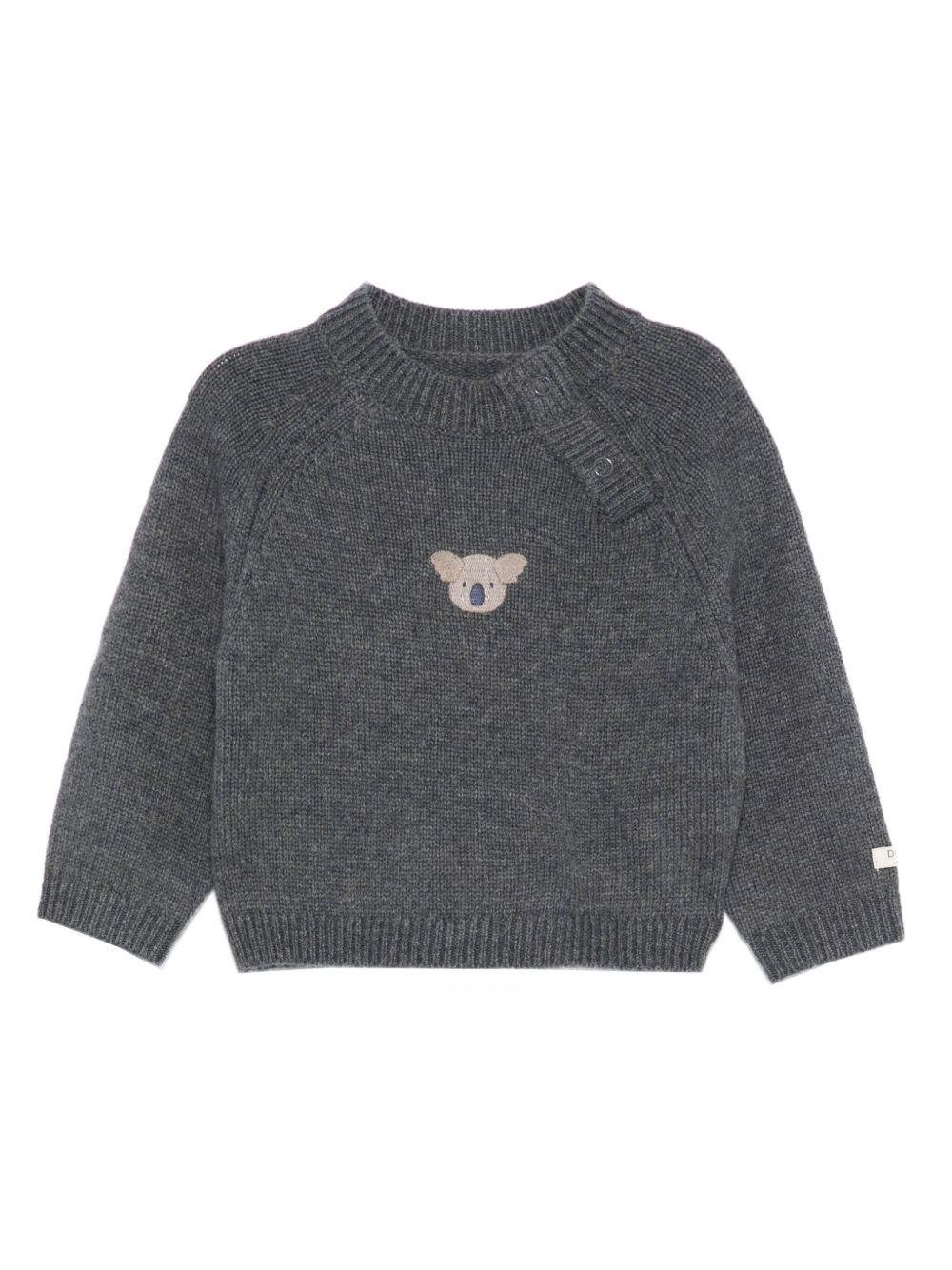 Maglione per neonato Donsje grigio con ricamo koala - Rubino Kids
