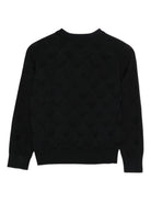 Maglione per neonato Emporio Armani Kids blu con scollo rotondo - Rubino Kids