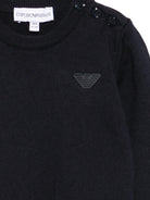 Maglione per neonato Emporio Armani Kids blu navy con bottoni - Rubino Kids
