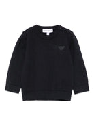 Maglione per neonato Emporio Armani Kids blu navy con bottoni - Rubino Kids