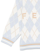 Maglione per neonato Fendi Kids azzurro con ricamo - Rubino Kids