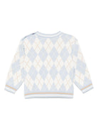 Maglione per neonato Fendi Kids azzurro con ricamo - Rubino Kids