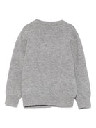 Maglione per neonato John Richmond Junior grigio con logo a intarsio - Rubino Kids