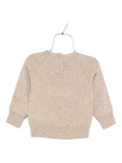 Maglione per neonato Moncler Enfant beige con toppa con logo - Rubino Kids