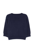 Maglione per neonato Moschino Kids blu con Teddy ricamato sul davanti - Rubino Kids