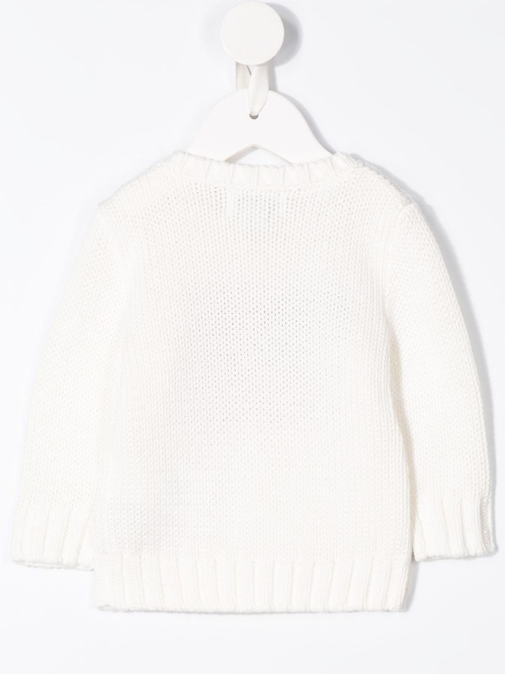 Maglione per neonato Polo Ralph Lauren Kids bianco con bandiera americana - Rubino Kids