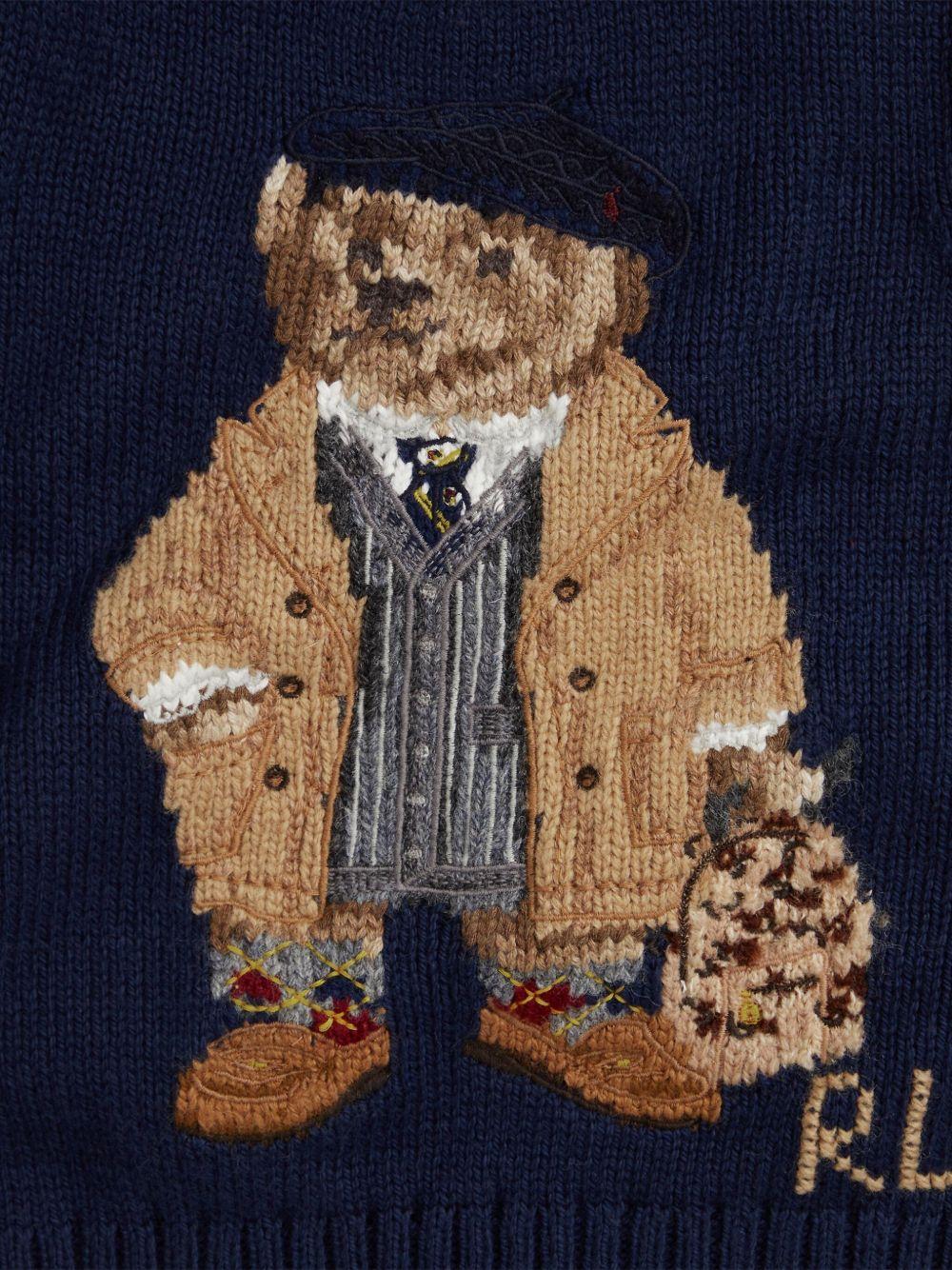 Maglione per neonato Polo Ralph Lauren Kids con motivo Polo Bear - Rubino Kids