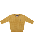 Maglione per neonato Polo Ralph Lauren Kids giallo con ricamo Polo Pony - Rubino Kids