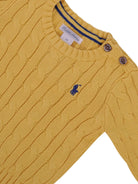 Maglione per neonato Polo Ralph Lauren Kids giallo con ricamo Polo Pony - Rubino Kids
