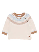 Maglione per neonato Tartine Et Chocolate beige con motivo fair isle - Rubino Kids