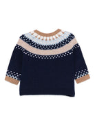 Maglione per neonato Tartine Et Chocolate blu con motivo fair isle - Rubino Kids