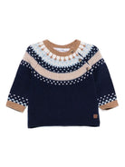 Maglione per neonato Tartine Et Chocolate blu con motivo fair isle - Rubino Kids