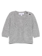 Maglione per neonato Tartine Et Chocolate grigio con maglia a trecce - Rubino Kids