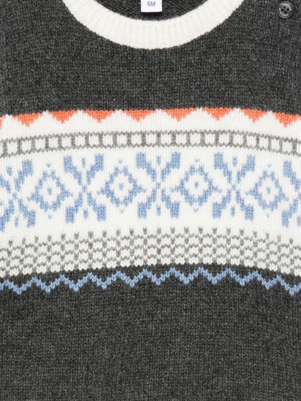 Maglione per neonato Tartine Et Chocolate grigio con motivo fair - isle - Rubino Kids