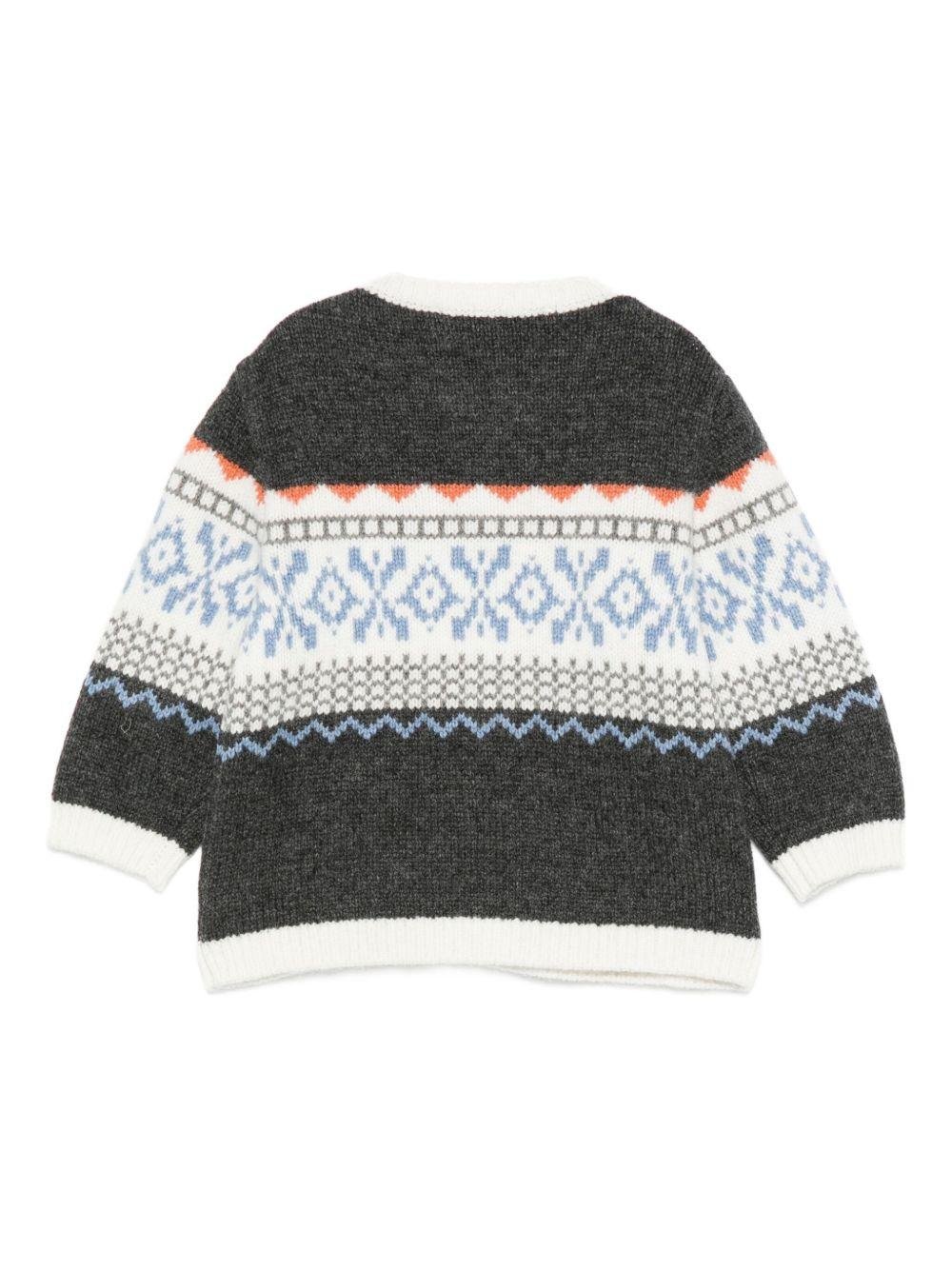 Maglione per neonato Tartine Et Chocolate grigio con motivo fair - isle - Rubino Kids