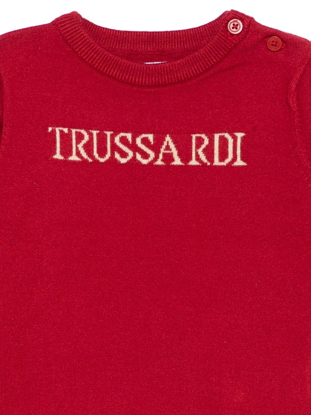 Maglione per neonato TRUSSARDI JUNIOR beige con intarsio - Rubino Kids