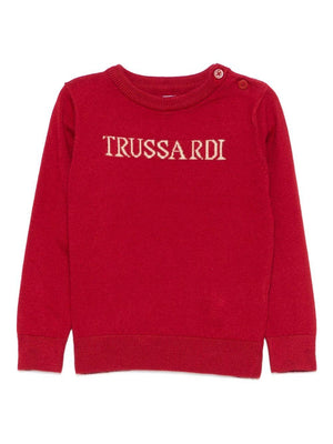 Maglione per neonato TRUSSARDI JUNIOR beige con intarsio
