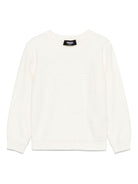 Maglione per neonato Versace Kids beige chiaro con logo a rilievo - Rubino Kids