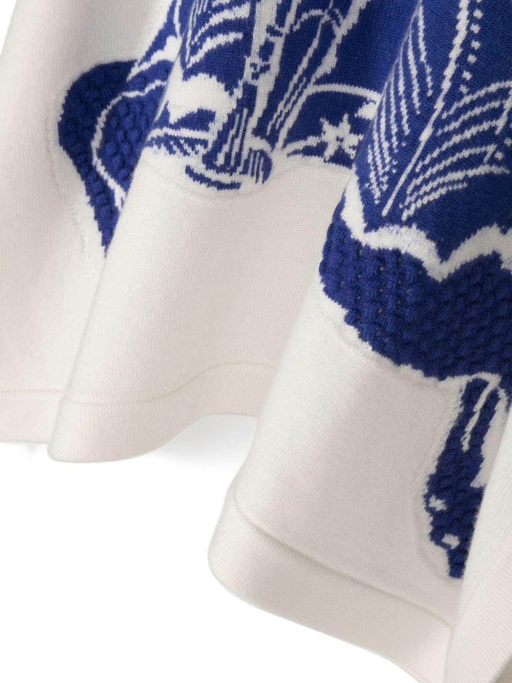 Mantella per bambina Burberry Kids bianco con stampa Horsebit - Rubino Kids