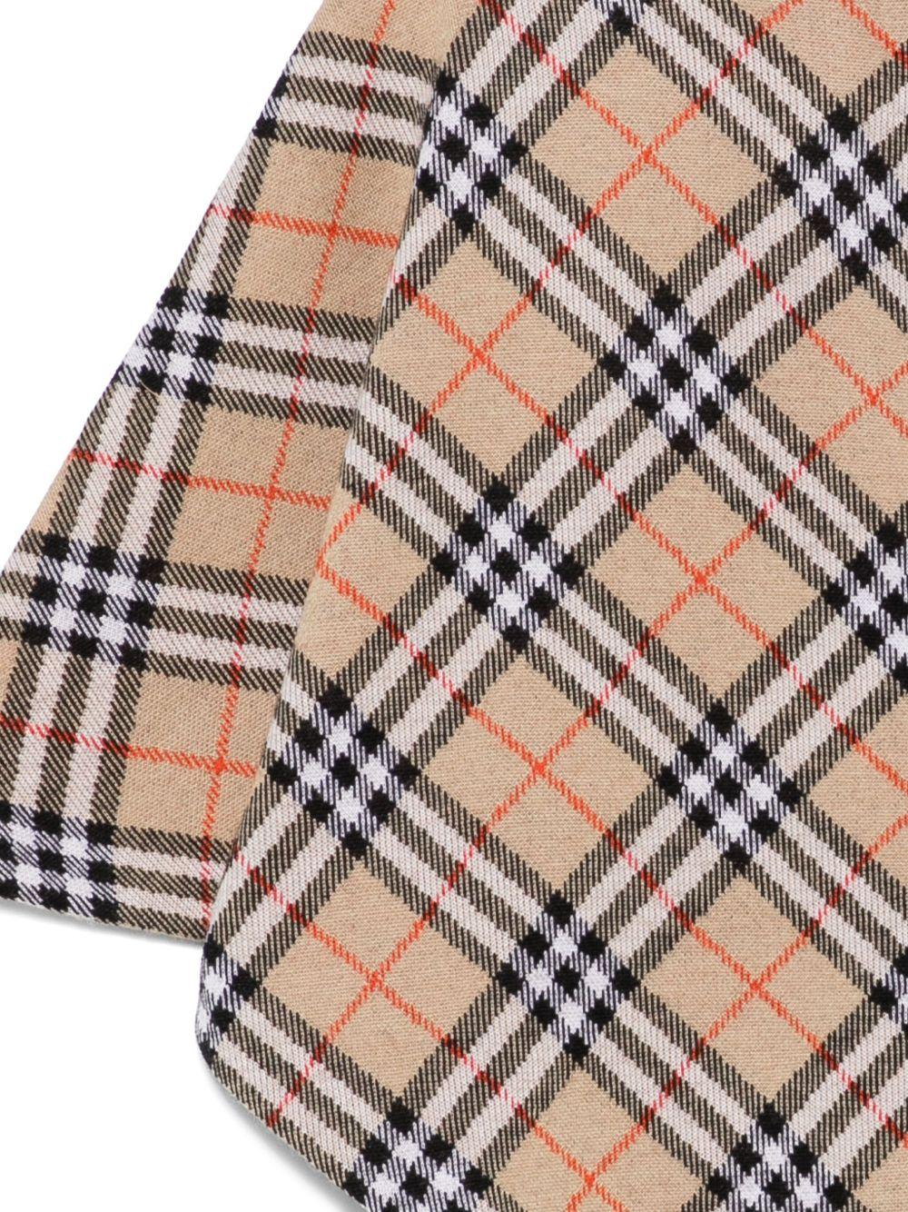 Mantella per bambina Burberry Kids in lana con motivo a quadro - Rubino Kids