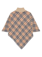 Mantella per bambina Burberry Kids in lana con motivo a quadro - Rubino Kids