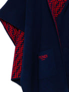 Mantella per bambina Fendi Kids blu con cappuccio - Rubino Kids