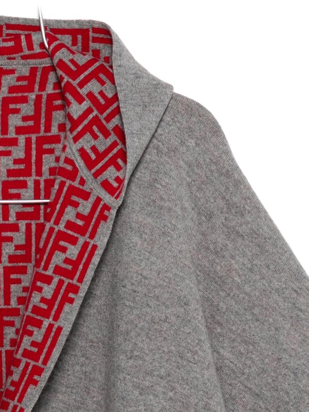 Mantella per bambina Fendi Kids grigia con cappuccio - Rubino Kids