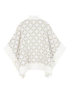 Mantella per bambina Michael Kors Kids bianco con motivo jacquard all - over - Rubino Kids