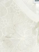 Mantella per bambina Self - Portrait Kids bianco a fiori - Rubino Kids