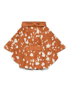 Mantella per bambina Stella McCartney Kids arancione con stampa all over - Rubino Kids