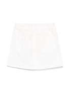 Minigonna denim per bambina Moschino Kids bianco con passanti - Rubino Kids