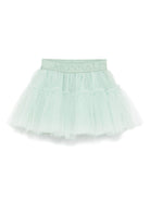 Minigonna in tulle per neonata Monnalisa verde con orlo svasato - Rubino Kids