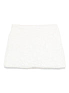 Minigonna matelassé per bambina Il Gufo bianco con motivo a fiori - Rubino Kids