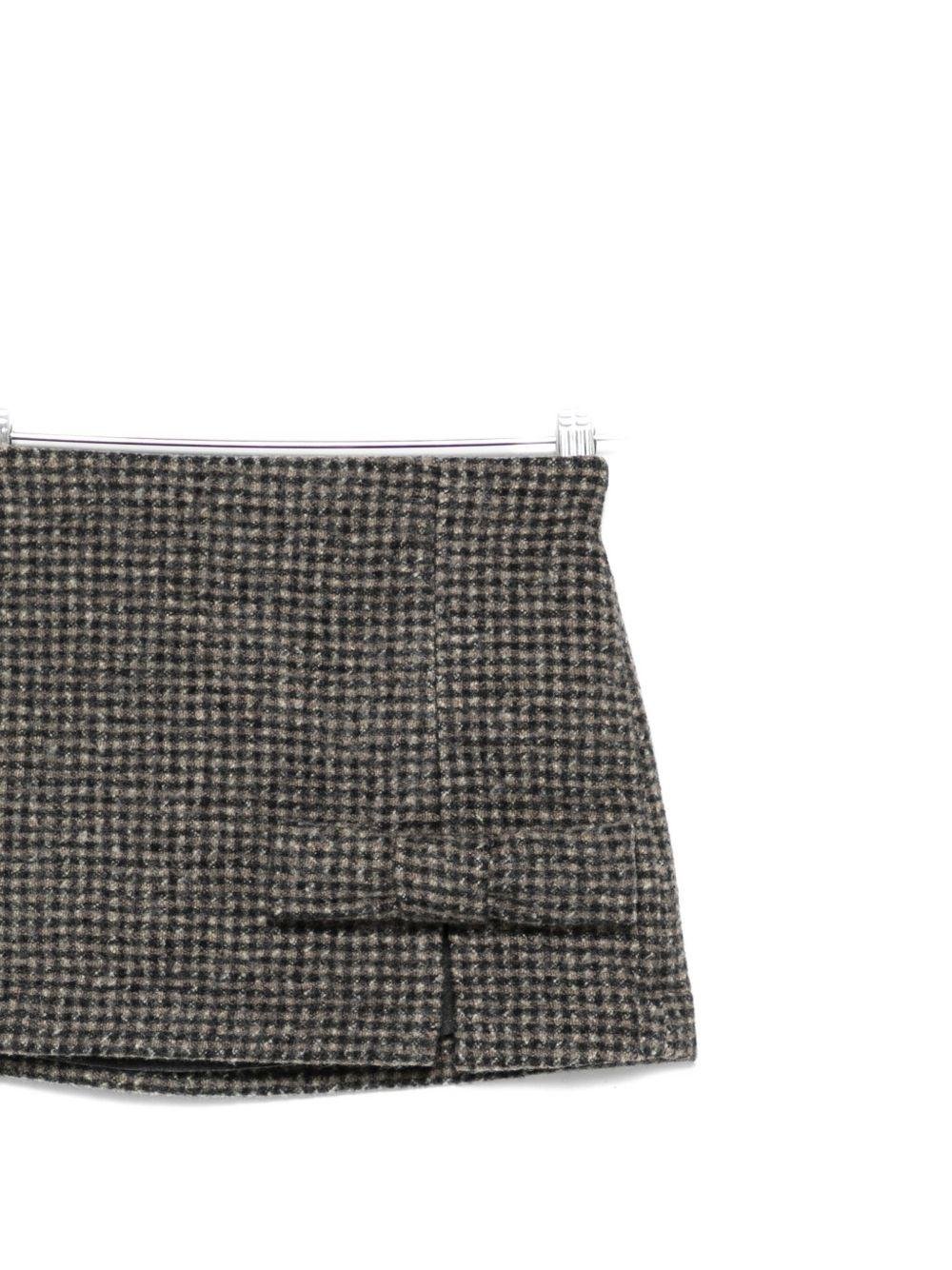 Minigonna per bambina Douuod Kids marrone con orlo asimmetrico - Rubino Kids