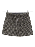 Minigonna per bambina Douuod Kids marrone con orlo asimmetrico - Rubino Kids