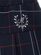 Minigonna per bambina Monnalisa blu con motivo tartan - Rubino Kids
