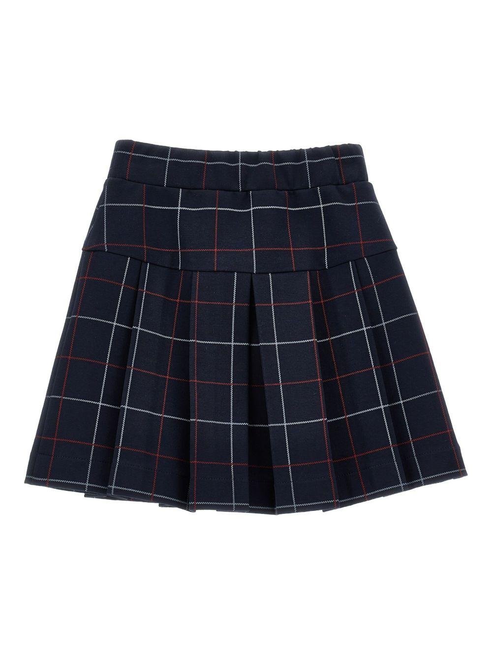 Minigonna per bambina Monnalisa blu con motivo tartan - Rubino Kids