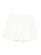 Minigonna per bambina Moschino Kids bianco elasticizzata in vita Teddy Bear - Rubino Kids