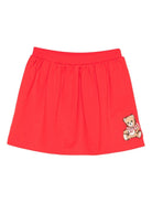 Minigonna per bambina Moschino Kids rosso elasticizzata in vita Teddy Bear - Rubino Kids