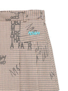 Minigonna per bambina MSGM Kids marrone con stampa grafica - Rubino Kids