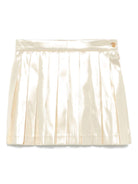Minigonna per bambina Versace Kids color oro con plissé - Rubino Kids